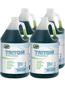  Zep Triton Concentrated Disinfectant 1 Gallon Jug Kills 99.9% Germs 121524 4PCS