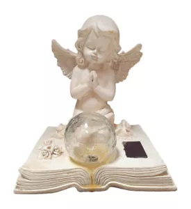 ANGEL PRAYING FIGURINE WITH SOLAR LIGHT  - Picture 1 of 6