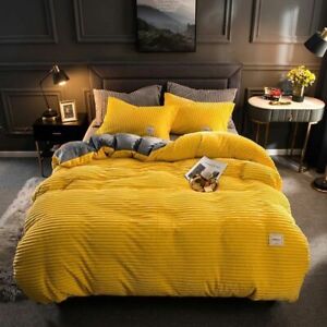 Warm Bedding Set Quilt Bedroom Velvet Duvet Covers Thicken Double Queen King