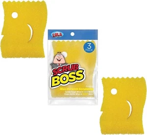 3 PACK SCRUB BOSS, NON-SCRATCH SCRUBBING & CLEANING SPONGE PAD MULTI USE - Picture 1 of 6