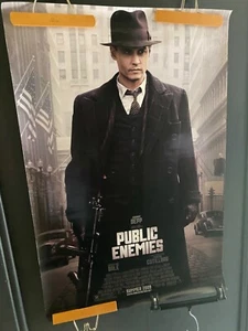 Public Enemies Movie Poster 40” by 27” 2009 Double Sided #9 Johnny Depp - Picture 1 of 2