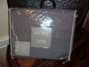 NIP Moderne by Noble Excellence Triumph Pewter Full/Queen Duvet Cover 