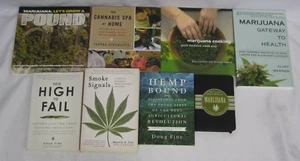 Marijuana 8 Book Lot Growing Cooking Medical Treatments History Cannabis - Foto 1 di 15