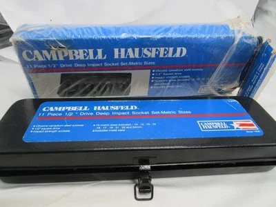 Juego de enchufes de impacto profundo Campbell Hausfeld 11 piezas 1/2" SAE Foto 1 de 4
