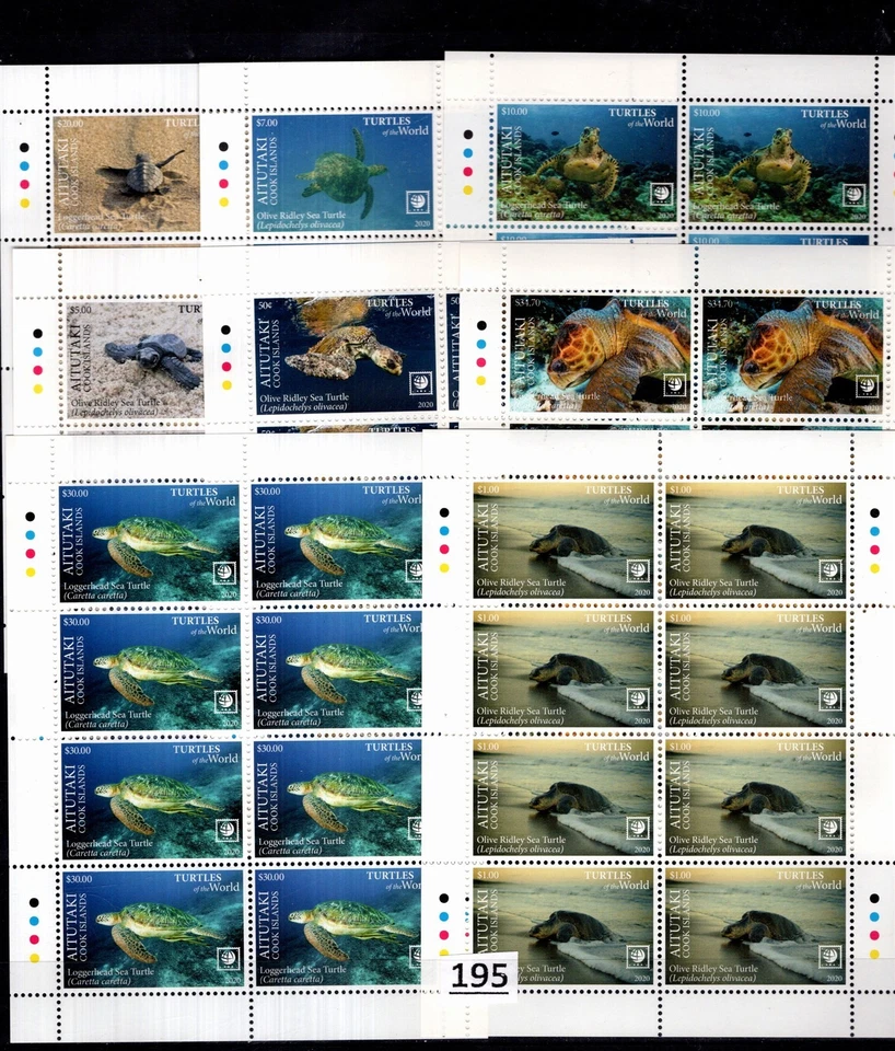 PI 8X AITUTAKI 2020 - MNH - VIDA MARINA - TORTUGAS - REPTILES  Foto 1 de 1