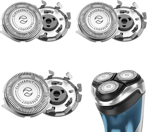 SH30/50/52 Set 3 Testine Rasoio Compatibili Serie 1000-5000,AT/PT, Lame Affilate - Foto 1 di 11