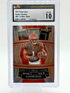 2021 Panini Select Ja’Marr Chase Rookie Selections CSG 10 GEM MINT Bengals RC - Bild 1 von 2