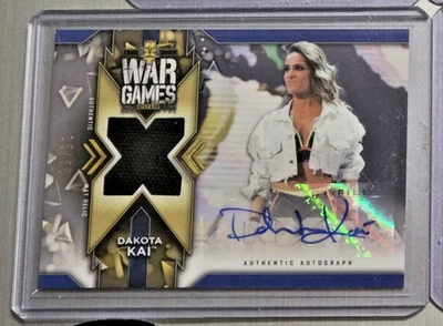 DAKOTA KAI 2020 Topps WWE NXT Mat Relic Autographs Blue #35/50 - Image 1 of 3