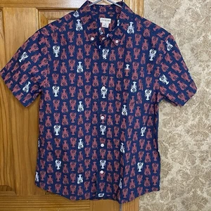 Crewcuts Jungen Größe 12 blau/rot Hummerdruck Button-Down-Shirt-Neu mit Etikett - Bild 1 von 3