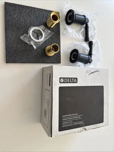DELTA H585BL Broderick Wandmontage Badezimmer Wasserhahn Griff Kit-Ebene Matt Schwarz - Bild 1 von 5