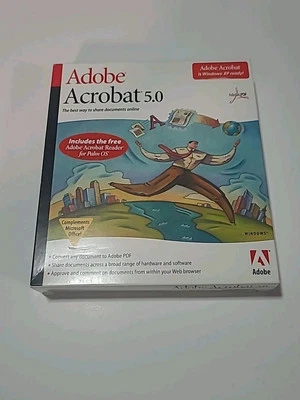 Caja de PC Adobe Acrobat 5.0 en caja para Windows PDF XP Foto 1 de 4