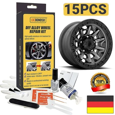 Silber Alufelgen Reparatur Set Felgenreparaturset Kratzer Risse Dellen Fachmann - Bild 1 von 4