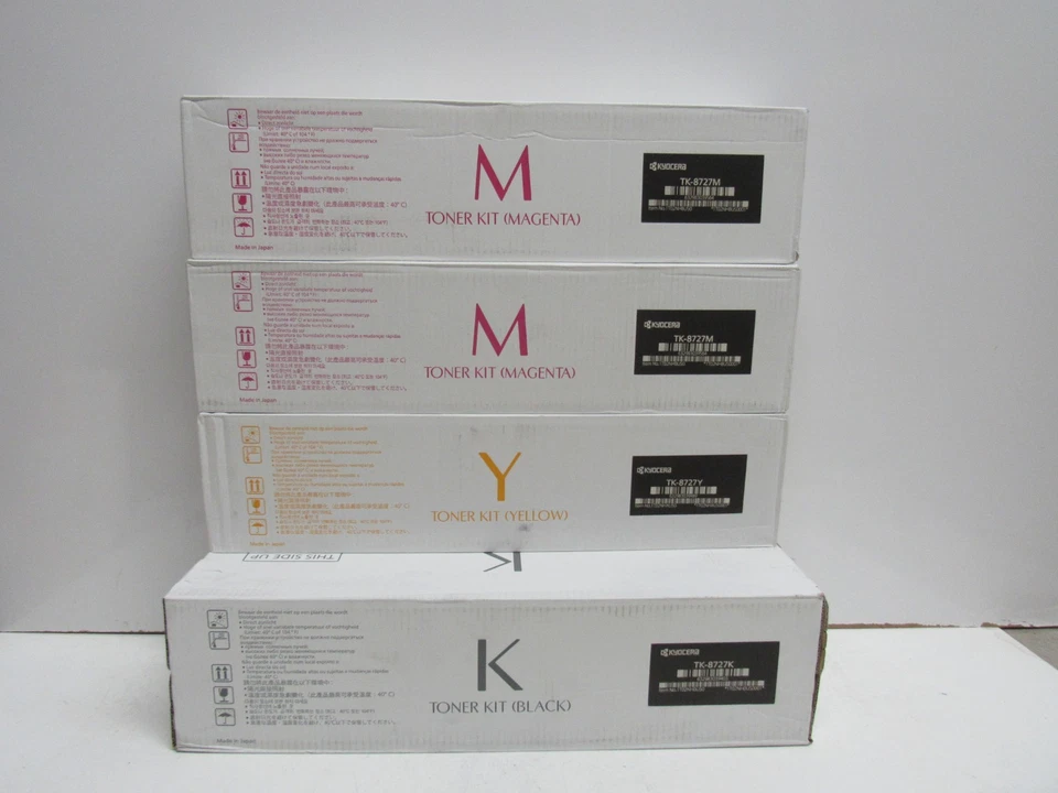 LOTE DE 4! KIT DE TÓNER ORIGINAL KYOCERA TK-8727K/TK-8727Y/TK-8727M (TASKALFA 7052CI) Foto 1 de 1