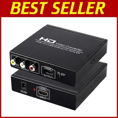 HDMI to RCA/AV Adapter - Supports 4K, 1080P, PAL & NTSC Formats, Durable Design - Image 1 of 4