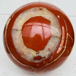  Natural Red jasper ball quartz crystal Sphere Reiki energy healing 6020g - Picture 1 of 12