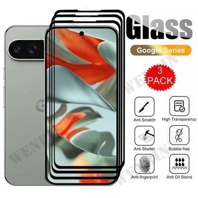 3 Pcs Tempered Glass Screen Protector for Google Pixel Devices - Image 1 of 4