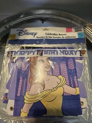 Banner de feliz cumpleaños de La Bella y la Bestia Foto 1 de 2