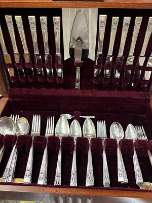 ANTIGUO JUEGO DE CUBIERTOS CORONACIÓN 1936 por Community Plate - Caja Original Foto 1 de 4