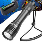 100m Underwater LED Diving Scuba Flashlight IPX8 Waterproof Submarine Torch Lamp