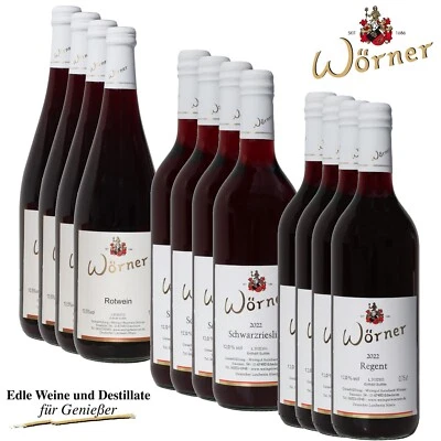 Rotwein halbtrocken 12 div. Fl. -WEINGUT WÖRNER- Wein aus der Pfalz vom Winzer - Bild 1 von 4