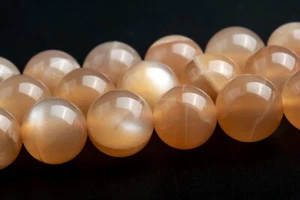 Genuine Natural Sunstone Beads Grade AA Round Loose Beads 7-8/8/8-9/9-10MM - Picture 1 of 4