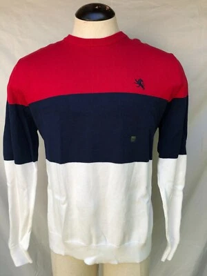 Suéter Express Para Hombre - Estilo Cuello Redondo - Rojo, Blanco y Azul - Grande - Nuevo con Etiquetas $59 Foto 1 de 3