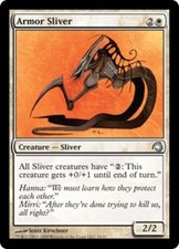 4x Armor Sliver - Foil ~ Moderately Played Premium Deck Series: Slivers MTG Magi