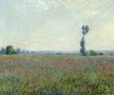 FIELD OF POPPIES POPPY 1881 FLOWERS COUNTRYSIDE PAINTING BY CLAUDE MONET REPRO - Image 1 of 3