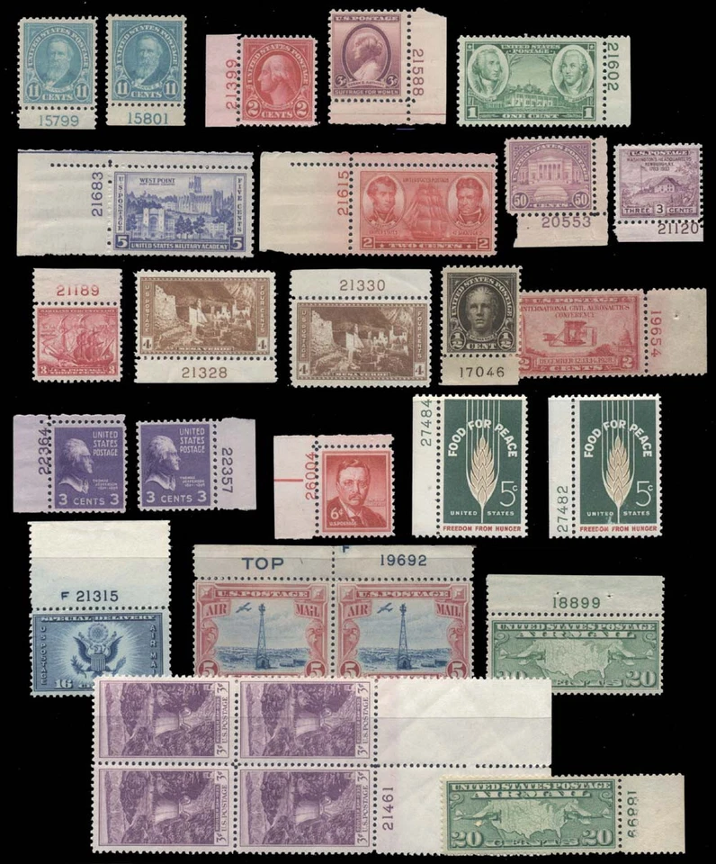 U.S. #551 C62 —F-VF NH/OG, Plate number singles - Image 1 of 1