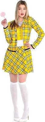 Cher Kit Clueless Yellow Plaid 90's Movie Fancy Dress Up Halloween Adult Costume - Изображение 1 из 2