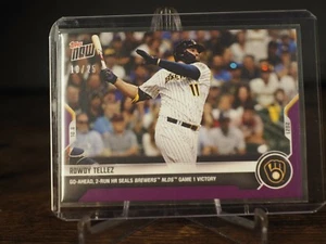 Rowdy Tellez 2021 MLB TOPPS NOW Card 932 Go Ahead 2 run HR Purple Parallel 10/25 - Picture 1 of 2