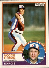 1983 O-Pee-Chee Montreal Expos Baseball Card #137 Woodie Fryman