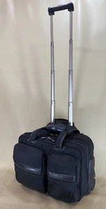 Andiamo Bravo Black 17” Wheeled Carry On Laptop Computer Bag Business Briefcase - Picture 1 of 11