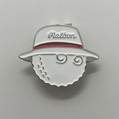 Malbon Golf Marker Buckets Hat Ball Marker with Magnetic Clip White