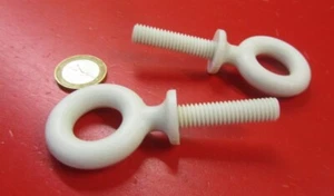 Fiberglass Eyebolt with Shoulder 3/8"-16 x 1.50" Length, 2 Unit - Picture 1 of 5