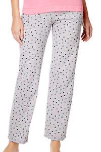 Jenni by Jennifer Moore Sz XS Cotton Printed Pajama Pants w/ Pockets Heart Dots