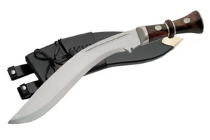 ¡NUEVO! Machete Kukri Gurkha Service de acero inoxidable de 17" con funda de cuero negro - Imagen 1 de 12