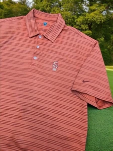 Camisa polo a rayas de golf Nike con logotipo - L - Imagen 1 de 11