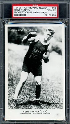 1940-70 "Boxing News" Photos Boxing #10 Gene Tunney PSA 4 - Image 1 of 2