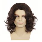 Men'S Short Curly Brown Wig Halloween Cosplay Wig Anime Costume Wig Easy to5511