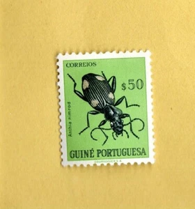 FRANCOBOLLO GUNIEE PORTGUESA INSETTI MLH - Foto 1 di 1