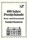 DDR Gedenkblatt 100 Jahre postgebäude Sangerhausen mit allen Stempeln 1986 RARE