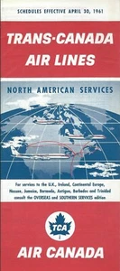 Airline Timetable - TCA Trans-Canada Air Lines - 30/04/61 - North American ed - Picture 1 of 1