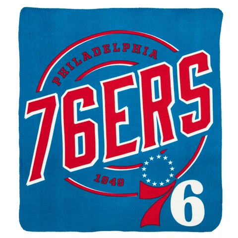 Philadelphia 76ers NBA Fleece CAMPAIGN Throw Brush Blanket Cover