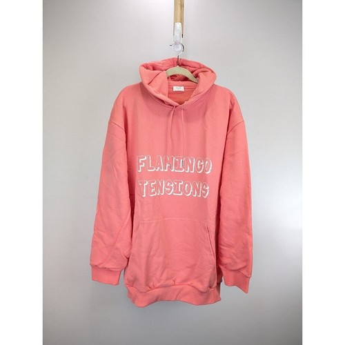 Felpa con cappuccio Celine rosa nuova con etichetta XL