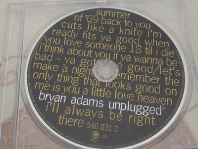 Bryan Adams - Unplugged - 1997 Summer of 69/Back to you/Cuts like a knife/18 til - Bild 1 von 2