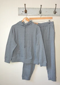 EX F & F GRIS ACANALADO SUDADERA CON CAPUCHA + BOLSILLOS JOGGER CHÁNDAL CONJUNTO DE 2 PIEZAS MEDIANO = TALLA 10 - Imagen 1 de 9