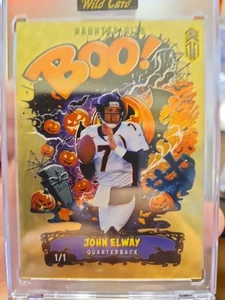 2025 Wild Card Haunted Hits BOO! TRUE 1/1 GOLD VINYL John Elway e2HHTBO-JE - Picture 1 of 5