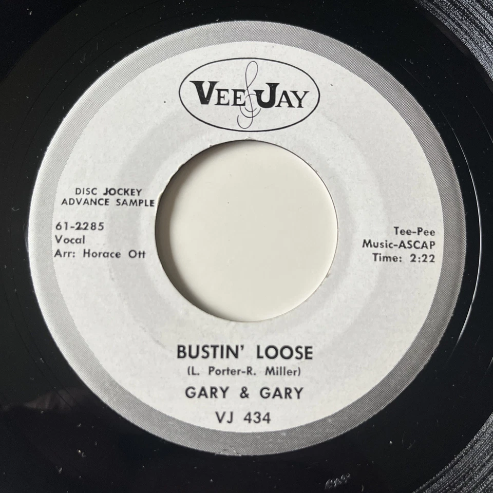 Gary & Gary – Bustin' Loose / A Time To Live And Love VEE JAY PROMO 1962 R&B NM Foto 1 de 4