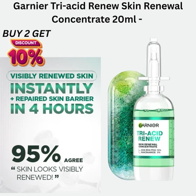 Garnier NEW Tri-Acid Renew Serum  AHA BHA PHA 10% , Niacinamide 5% 20ml - Image 1 of 4